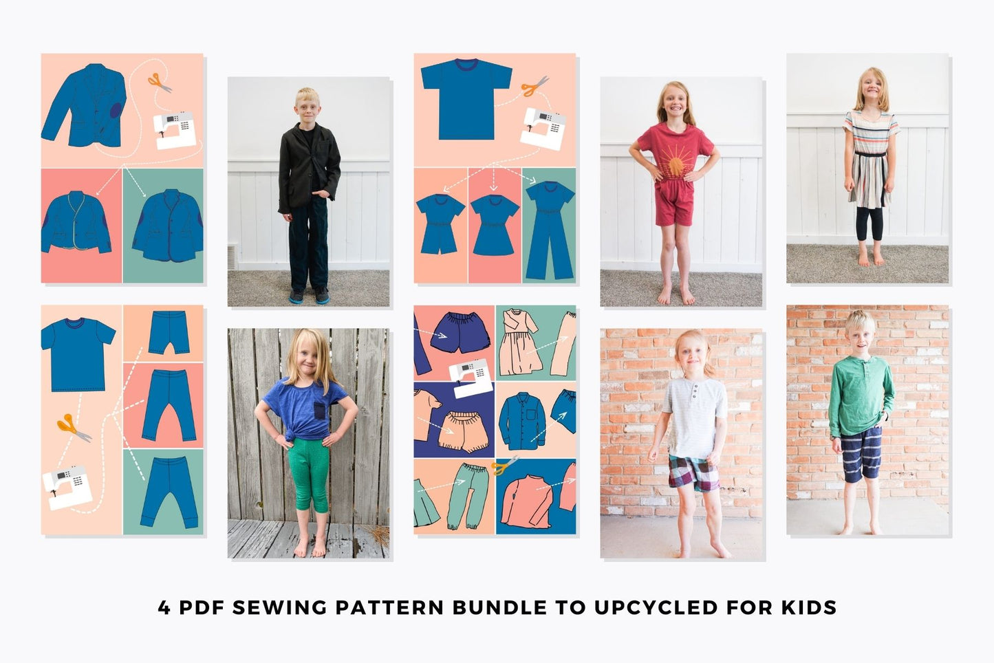 Upcycled Kid Sewing Pattern Bundle