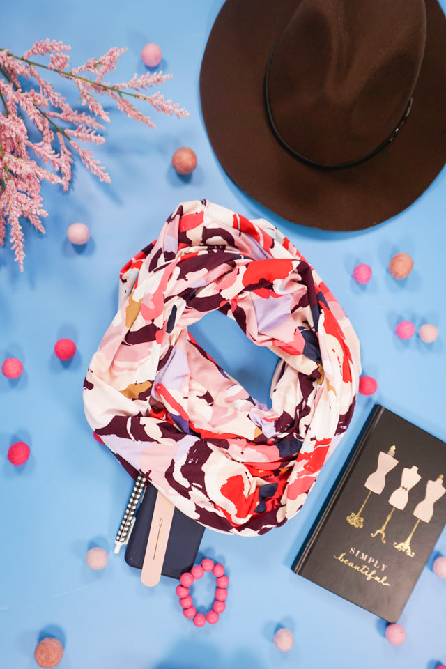 Infinity Scarf with Invisible Pocket Sewing Pattern