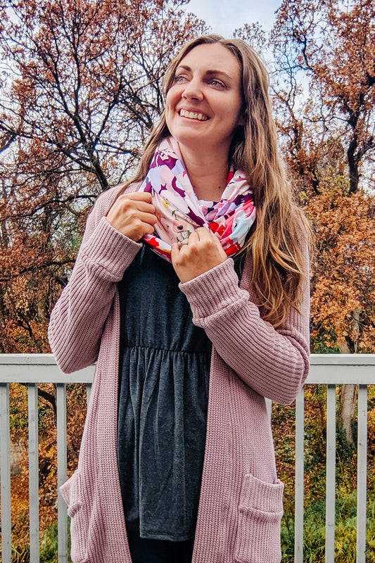 Infinity Scarf with Invisible Pocket Sewing Pattern
