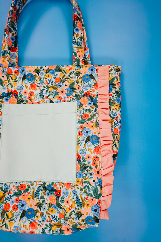 Ruffled Tote Bag Sewing Pattern