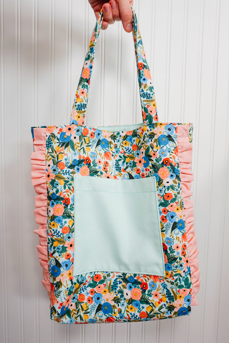 Ruffled Tote Bag Sewing Pattern