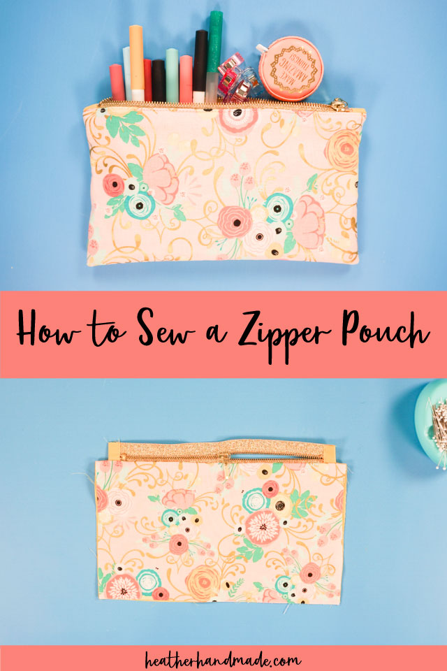 Zipper Pouch Pattern and Tutorial