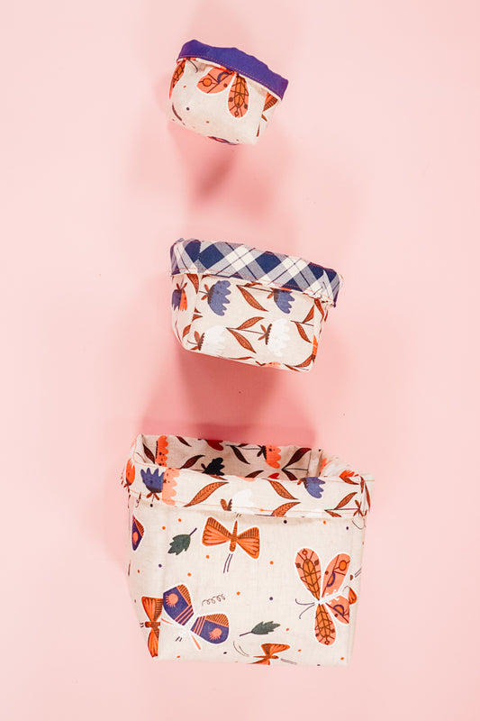 Fabric Box Sewing Pattern and Tutorial