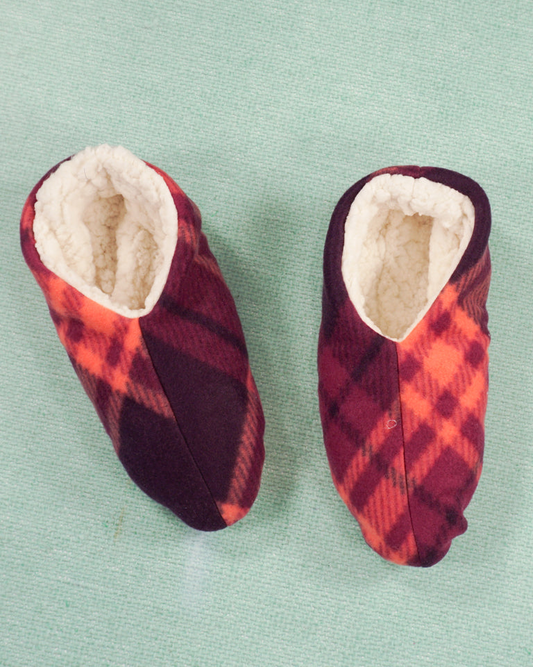 DIY Slippers with Fleece Fabric • Heather Handmade