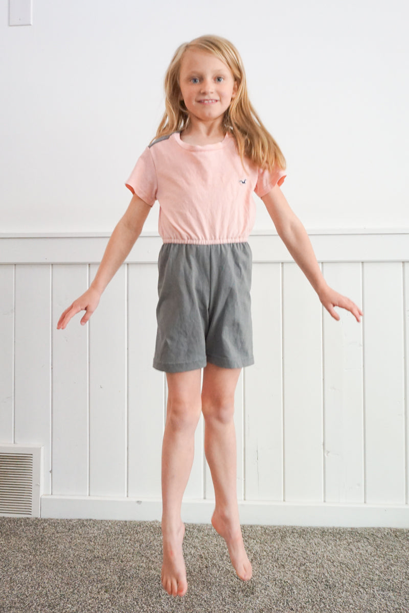 Kid Upcycled T-Shirt Romper and Dress Sewing Pattern