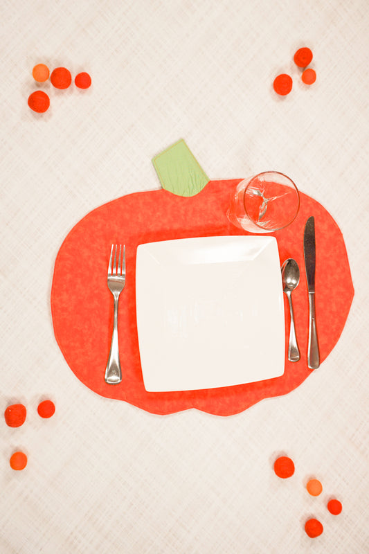 Pumpkin Placemat Sewing Pattern and Tutorial