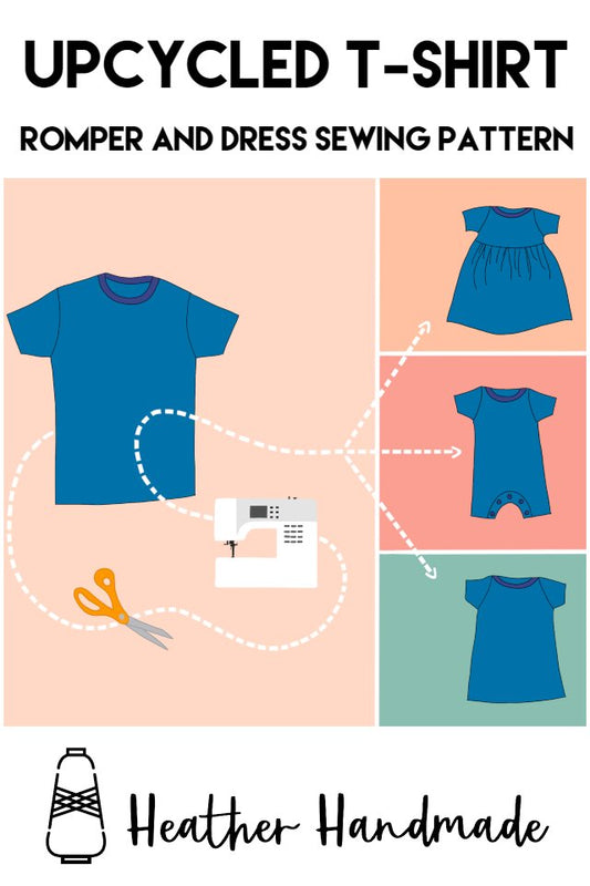 Upcycled T-Shirt Romper and Dress Sewing Pattern