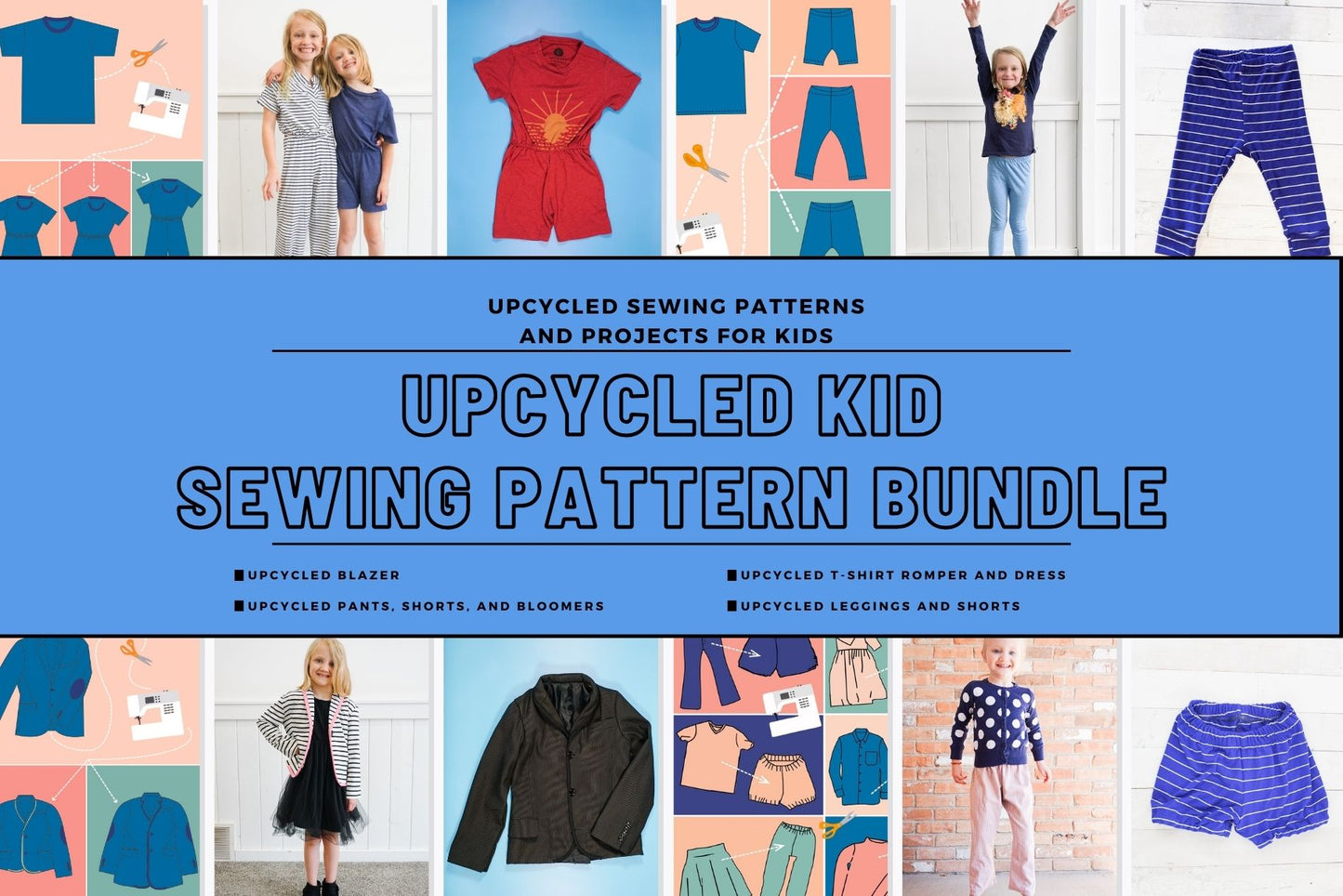 Upcycled Kid Sewing Pattern Bundle