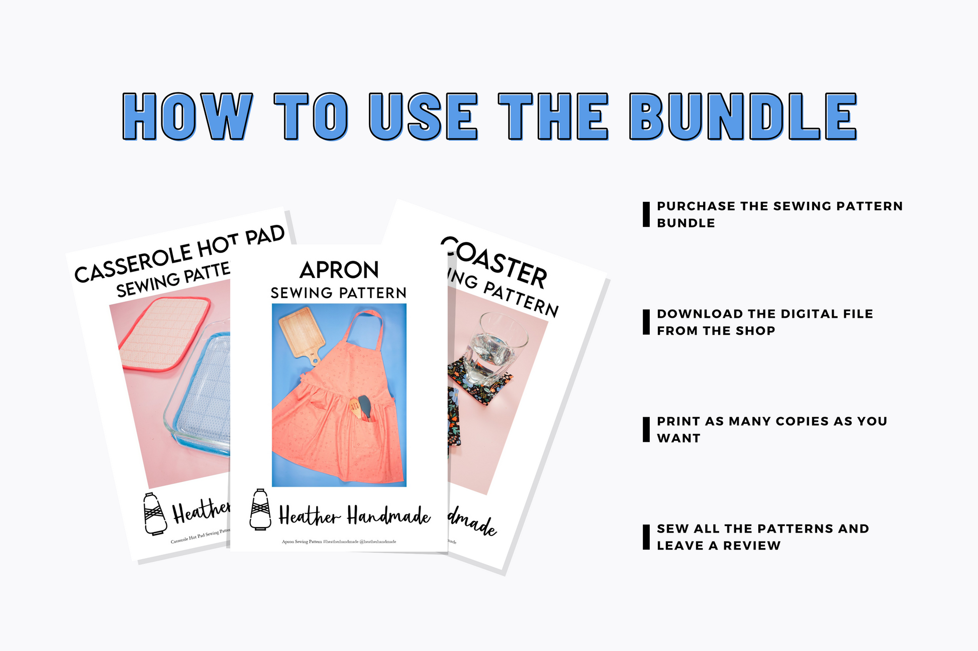 Kitchen Sewing Patterns Bundle – Heather Handmade Shop