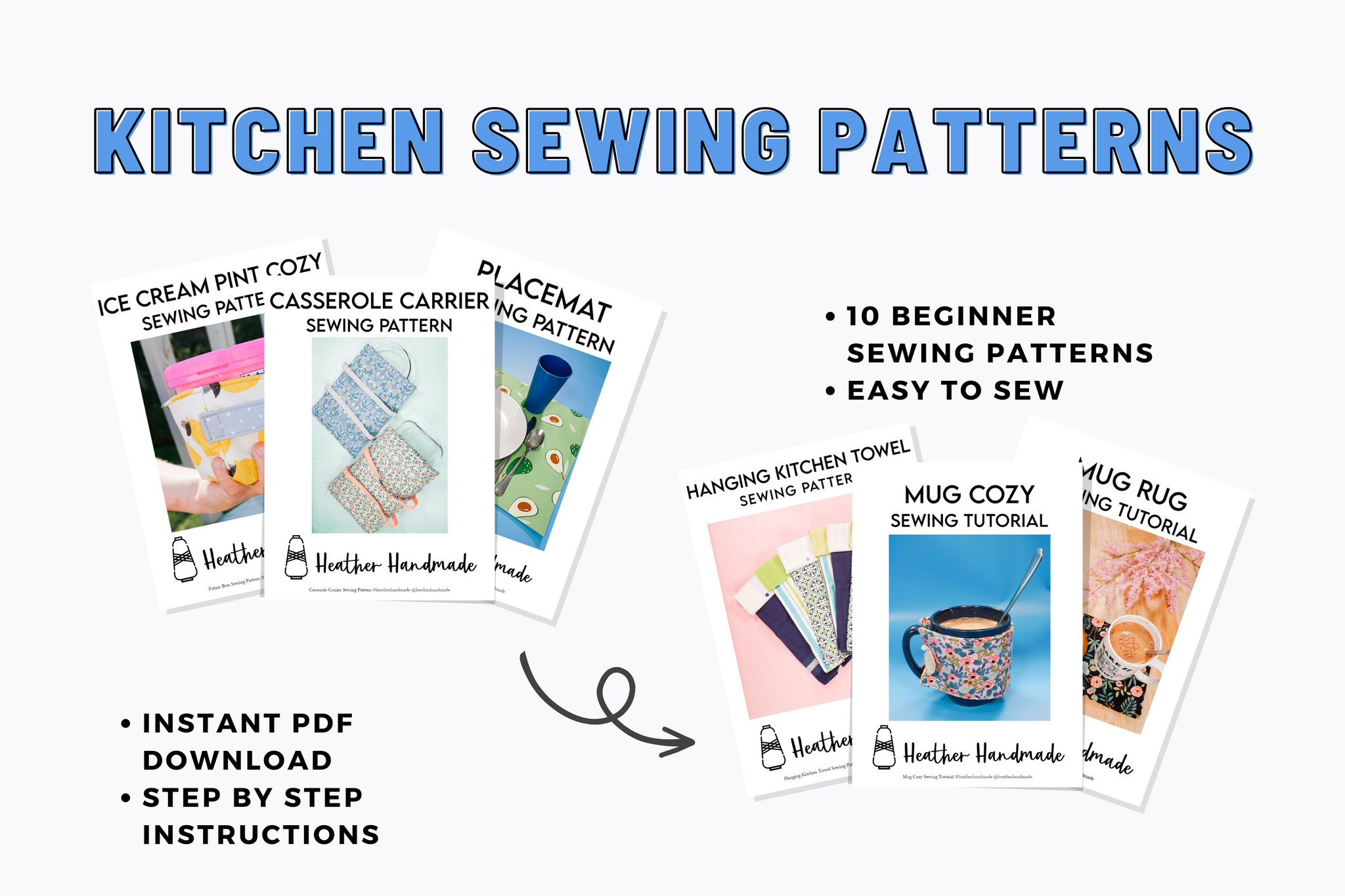 Kitchen Sewing Patterns Bundle – Heather Handmade Shop