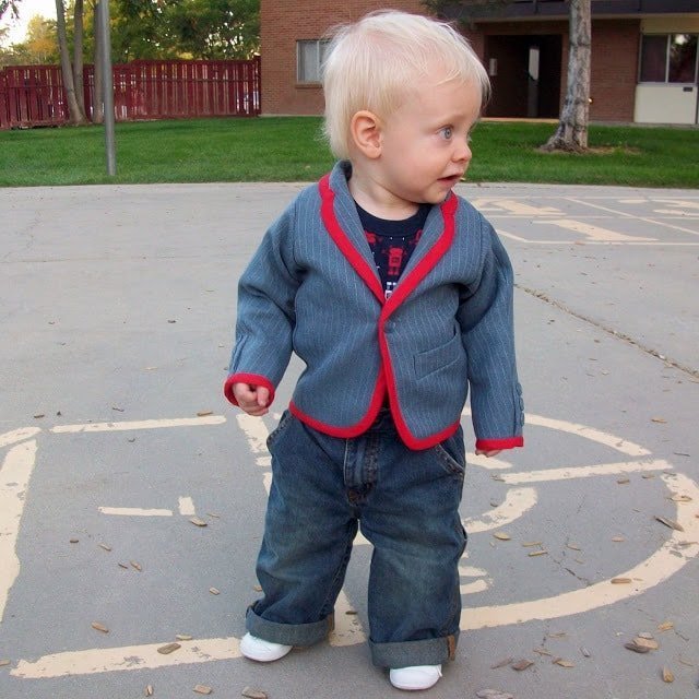 12 mos Baby Blazer Pattern and Tutorial