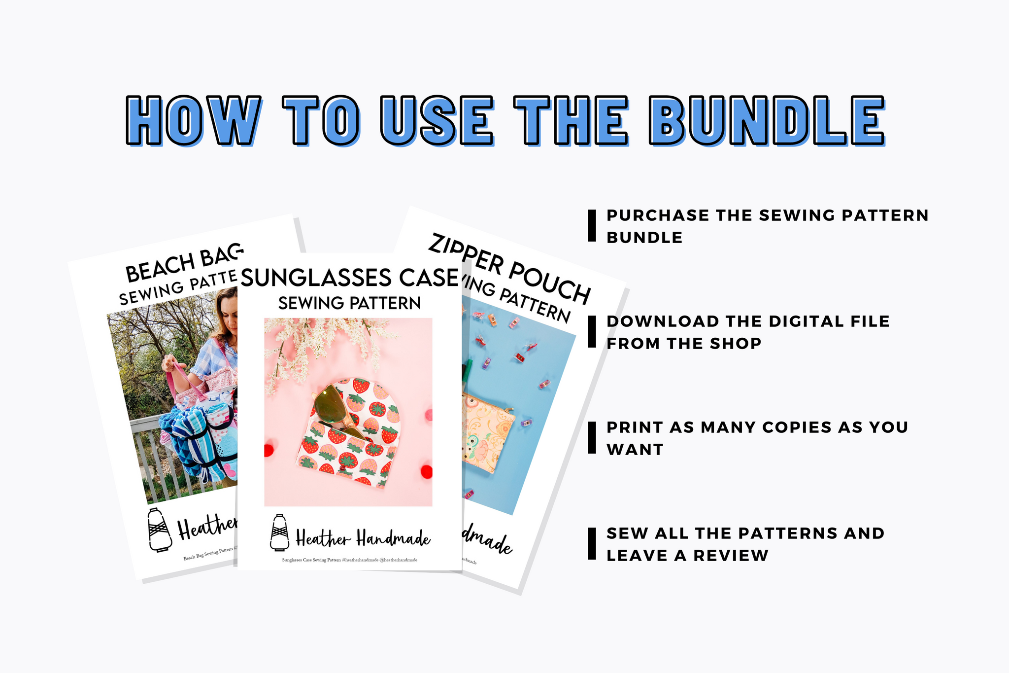 Bag Sewing Patterns Bundle – Heather Handmade Shop