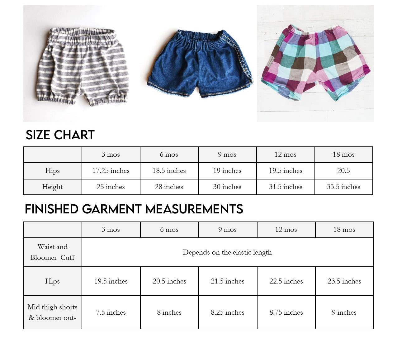 Upcycled Baby Shorts and Bloomers Pattern and Tutorial