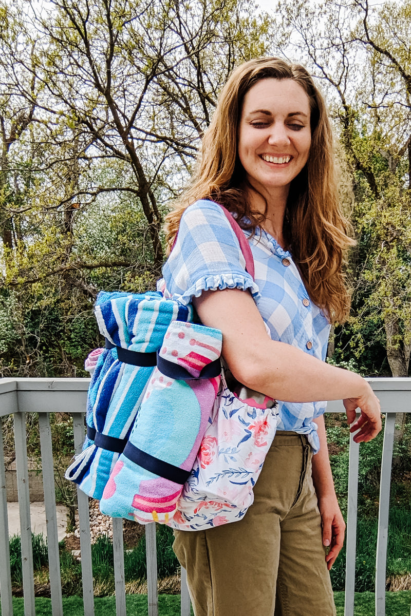 Beach Bag Sewing Pattern and Tutorial