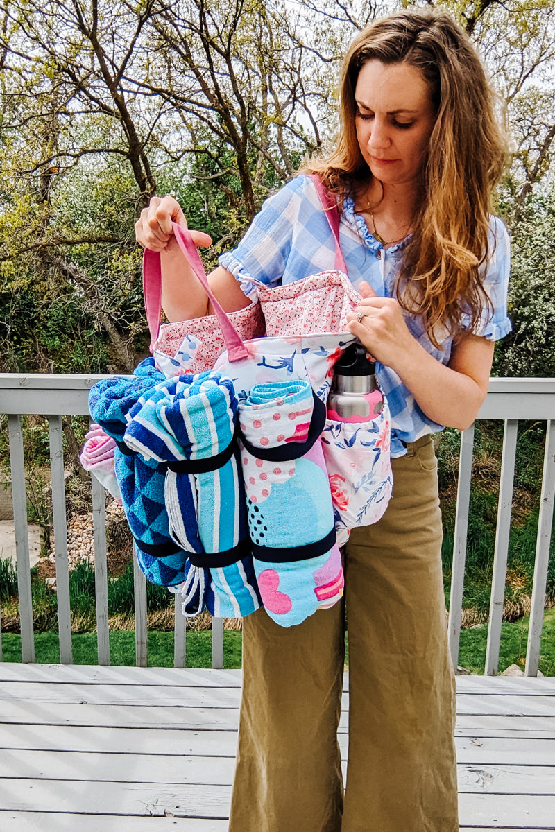 Beach Bag Sewing Pattern and Tutorial