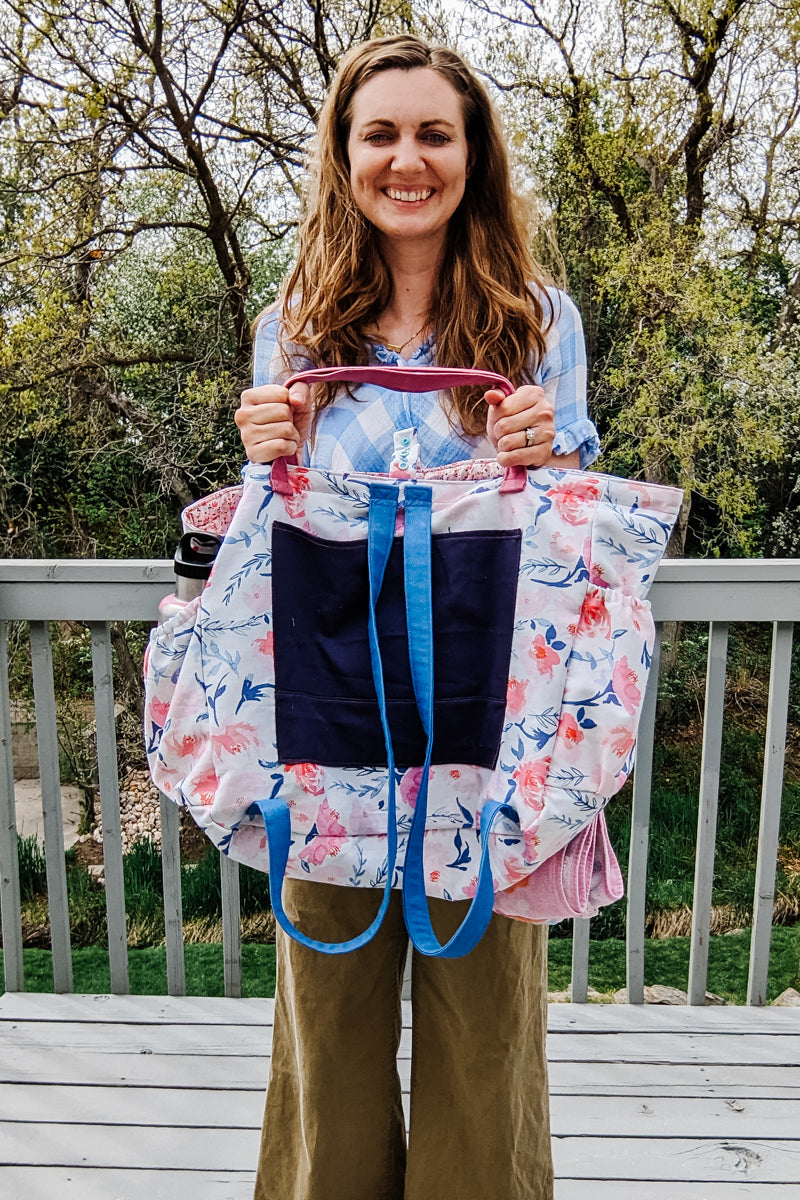 Beach Bag Sewing Pattern and Tutorial