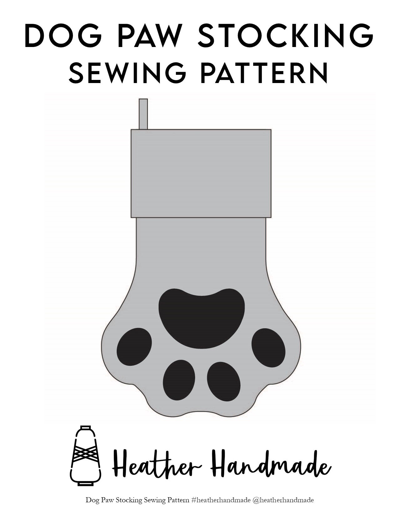 Dog Paw Stocking Pattern and Tutorial