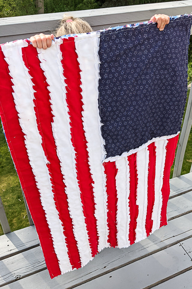 Flag Rag Quilt Pattern and Tutorial