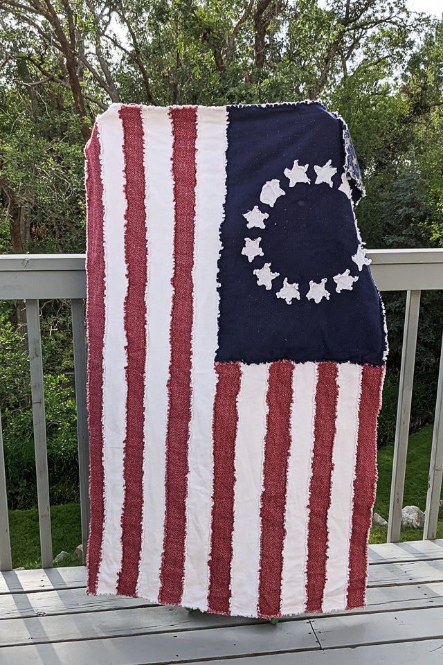 Flag Rag Quilt Pattern and Tutorial