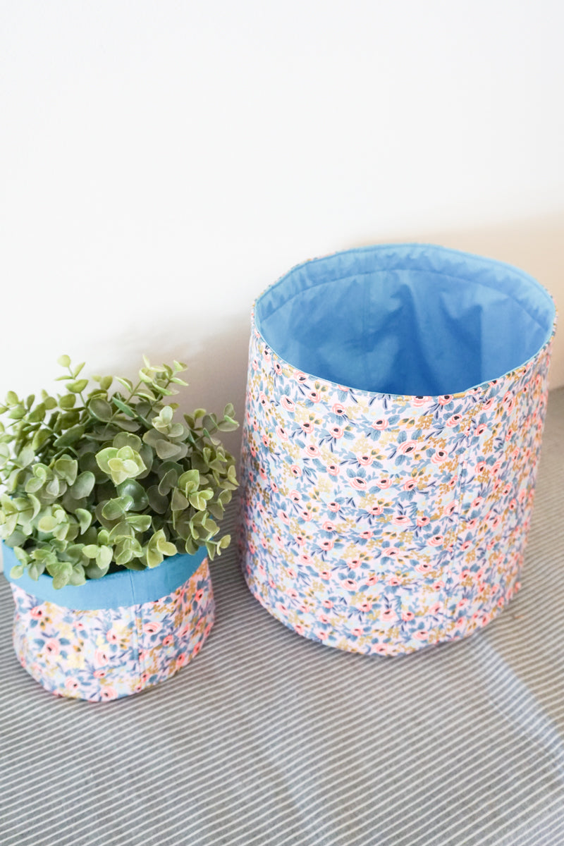Fabric Basket Sewing Pattern and Tutorial