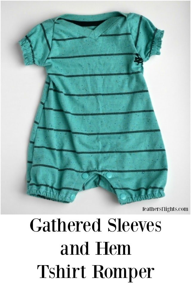 6 mos Baby T-Shirt Romper Pattern and Tutorial