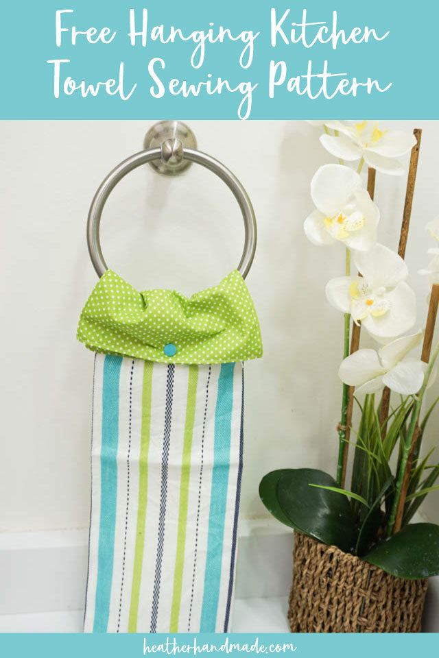 Hanging Kitchen Towel Sewing Pattern and Tutorial