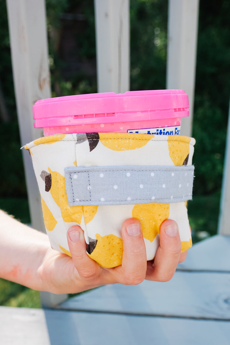 Ice Cream Pint Cozy Sewing Pattern and Tutorial