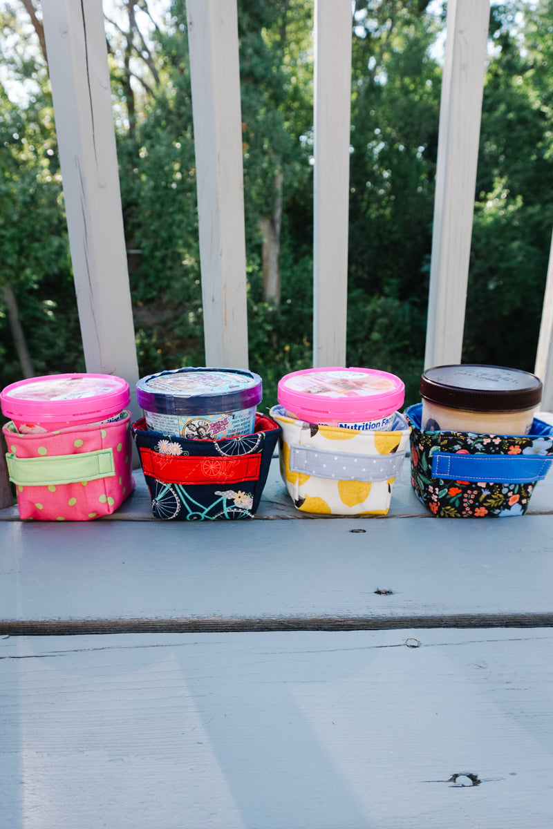 Ice Cream Pint Cozy Sewing Pattern and Tutorial