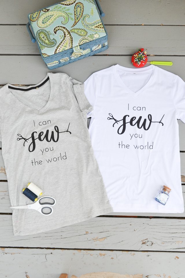 sewing graphic tees