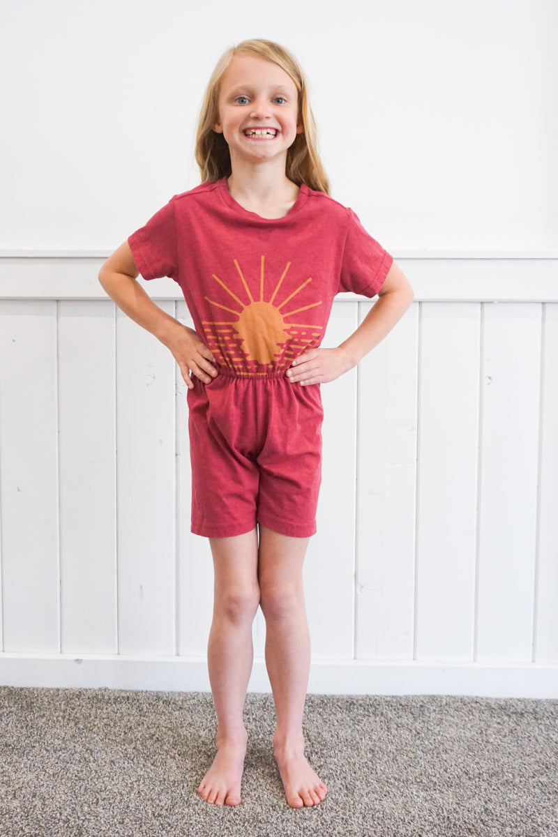 Kid Upcycled T-Shirt Romper and Dress Sewing Pattern