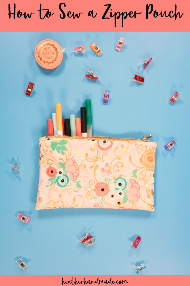 Zipper Pouch Pattern and Tutorial