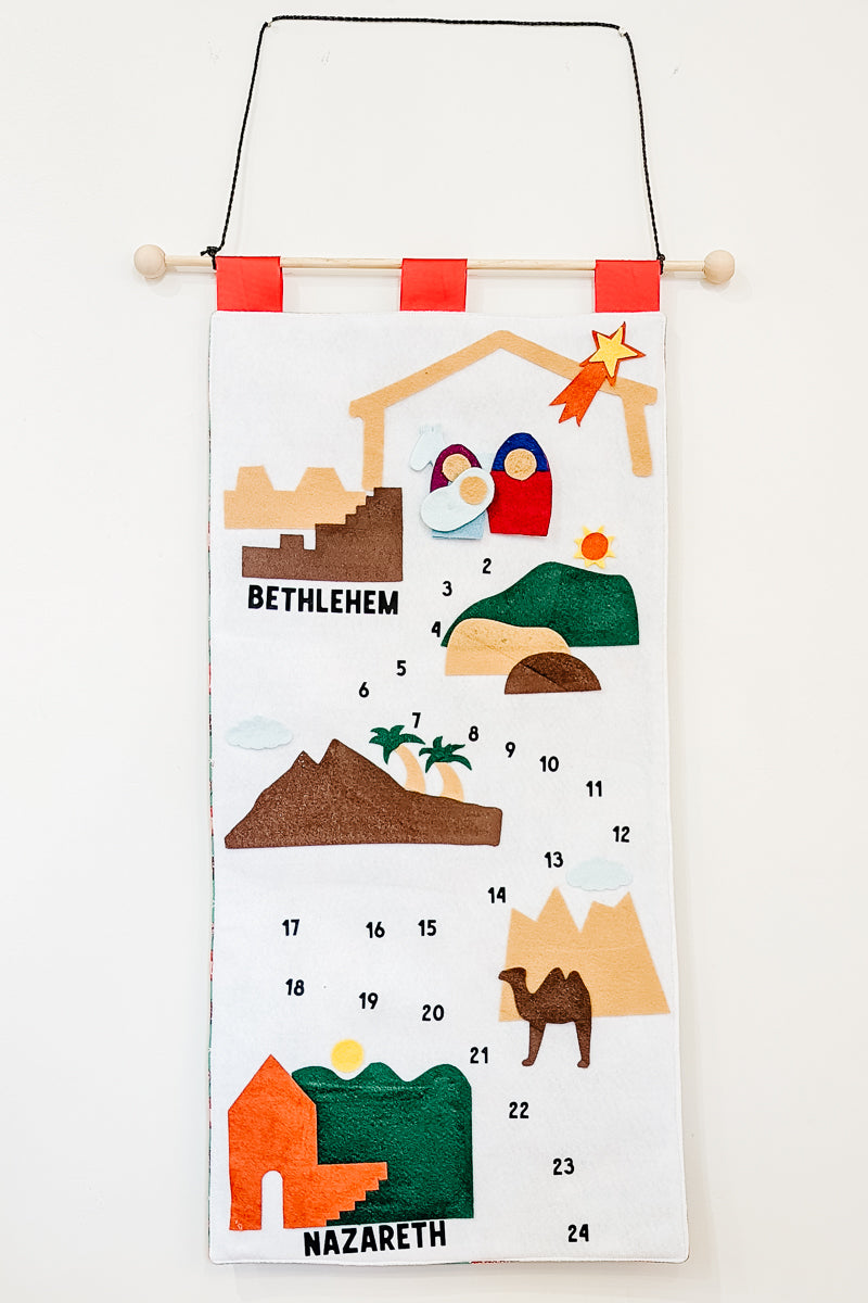 Felt Nativity Advent Calendar Pattern and Cut Files