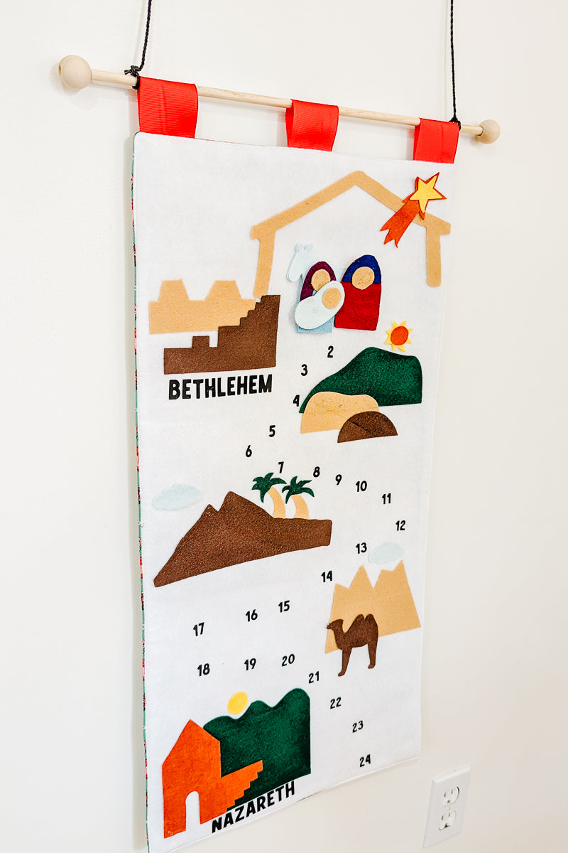 Felt Nativity Advent Calendar Pattern and Cut Files