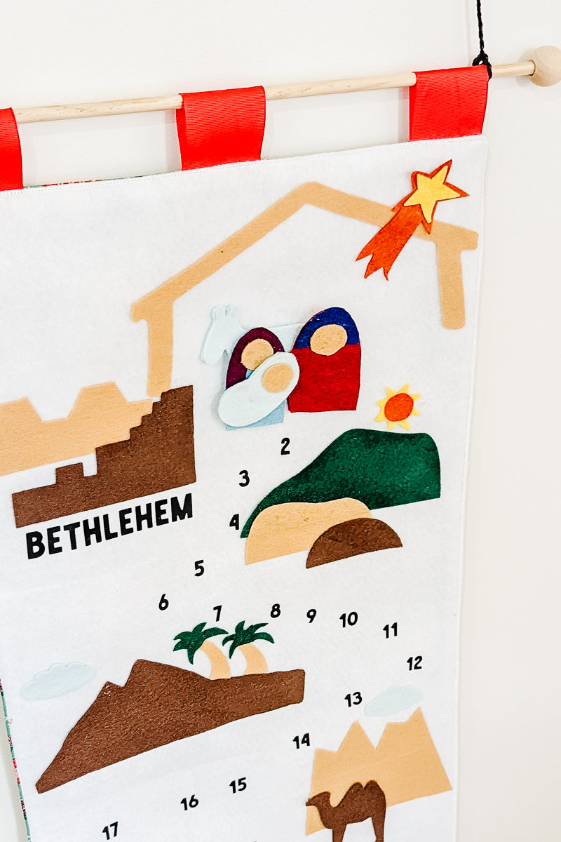 Felt Nativity Advent Calendar Pattern and Cut Files
