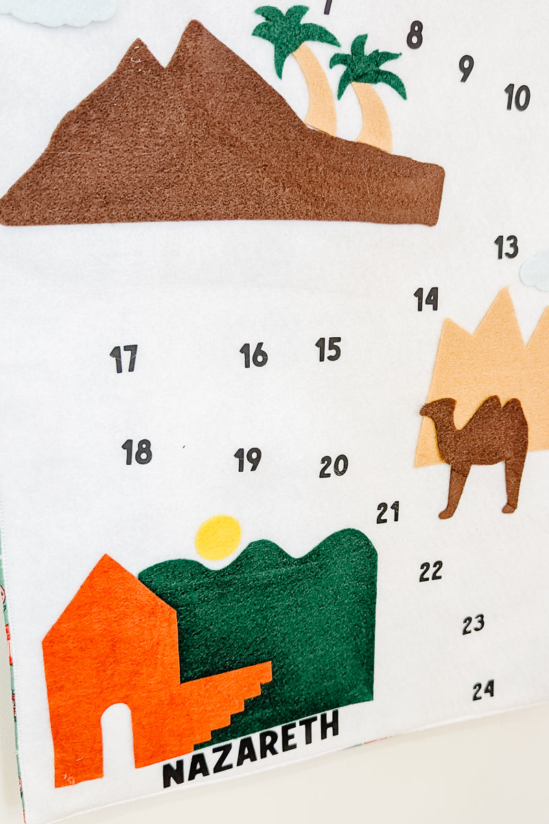 Felt Nativity Advent Calendar Pattern and Cut Files