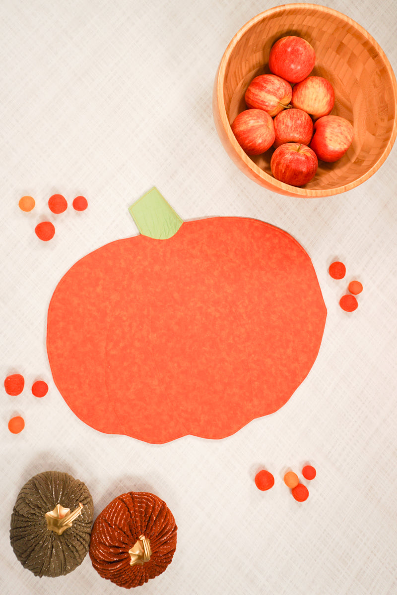 Pumpkin Placemat Sewing Pattern and Tutorial