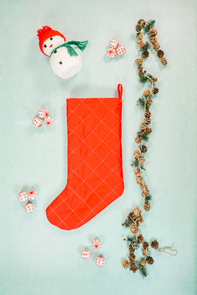 Quilted Christmas Stocking Pattern and Tutorial