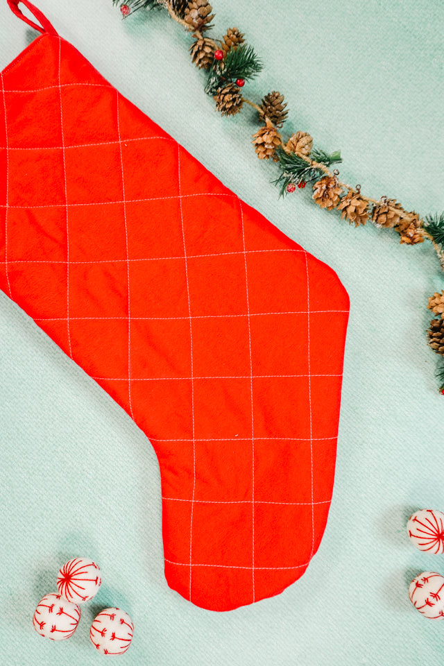 Quilted Christmas Stocking Pattern and Tutorial