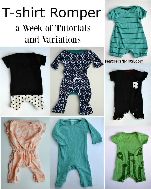 6 mos Baby T-Shirt Romper Pattern and Tutorial
